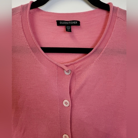 Eileen Fisher fine knit Wool button down cardigan/ top - Picture 3 of 8